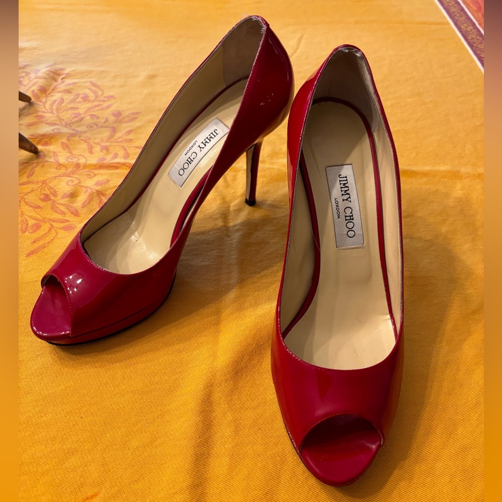 Jimmy Choo peep toe pumps